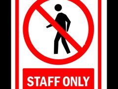 Sign staff only