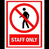 Sign staff only